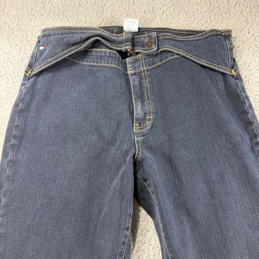 Tommy Jeans Womens Vintage Y2K Dark Wash Flare Leg Buckle Waist Denim Size 13
